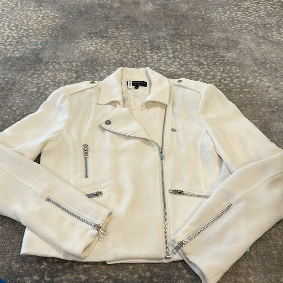 GENERATION LOVE WINTER WHITE FABRIC BOMBER BLAZOR/ JACKET SIZE S - Picture 7 of 12